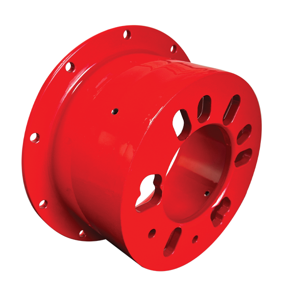 EZ Roller-Spinner interchangeable hub system has a 5-lug steel center, covering PCD 5x130 to 5x150 with a center bore of 110